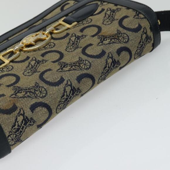 CELINE C Sulky Shoulder Bag Canvas Navy - Picture 6 of 13